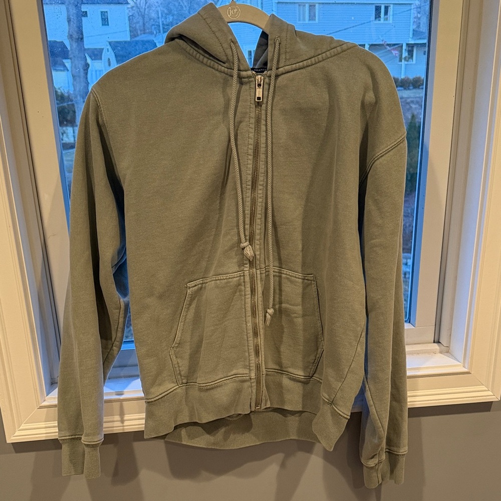 Women’s Green Zip-Up Hoodie